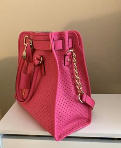 MICHAEL KORS brand new neon pink leather satchel with tags