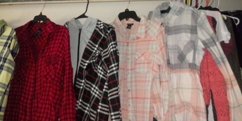 Flannel juniors/womens medium lot