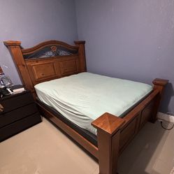 Queen Bed Frame + Hotel Collection Mattress