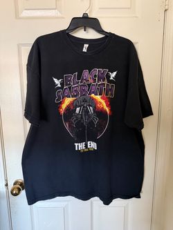 Black Sabbath The End Tour 2016 Shirt Concert Double Sided Ozzie Osborne Sz 2XL.