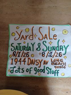 Jard sale lots of everything new n use close leather stuff travel  luggage  much more key board furniture blankets