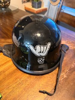 Black DOT  Motorcycle Helmet