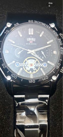 WWVOOM Men’s Black Mechanical-Style Watch – Brand New in Box