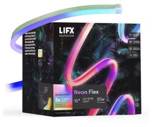16 Ft. Smart Wi-Fi RGBW 120V Plug-in/12V Neon Flex Integrated LED Outdoor Rope Light Works Alexa/Hey Google/HomeKit/Siri