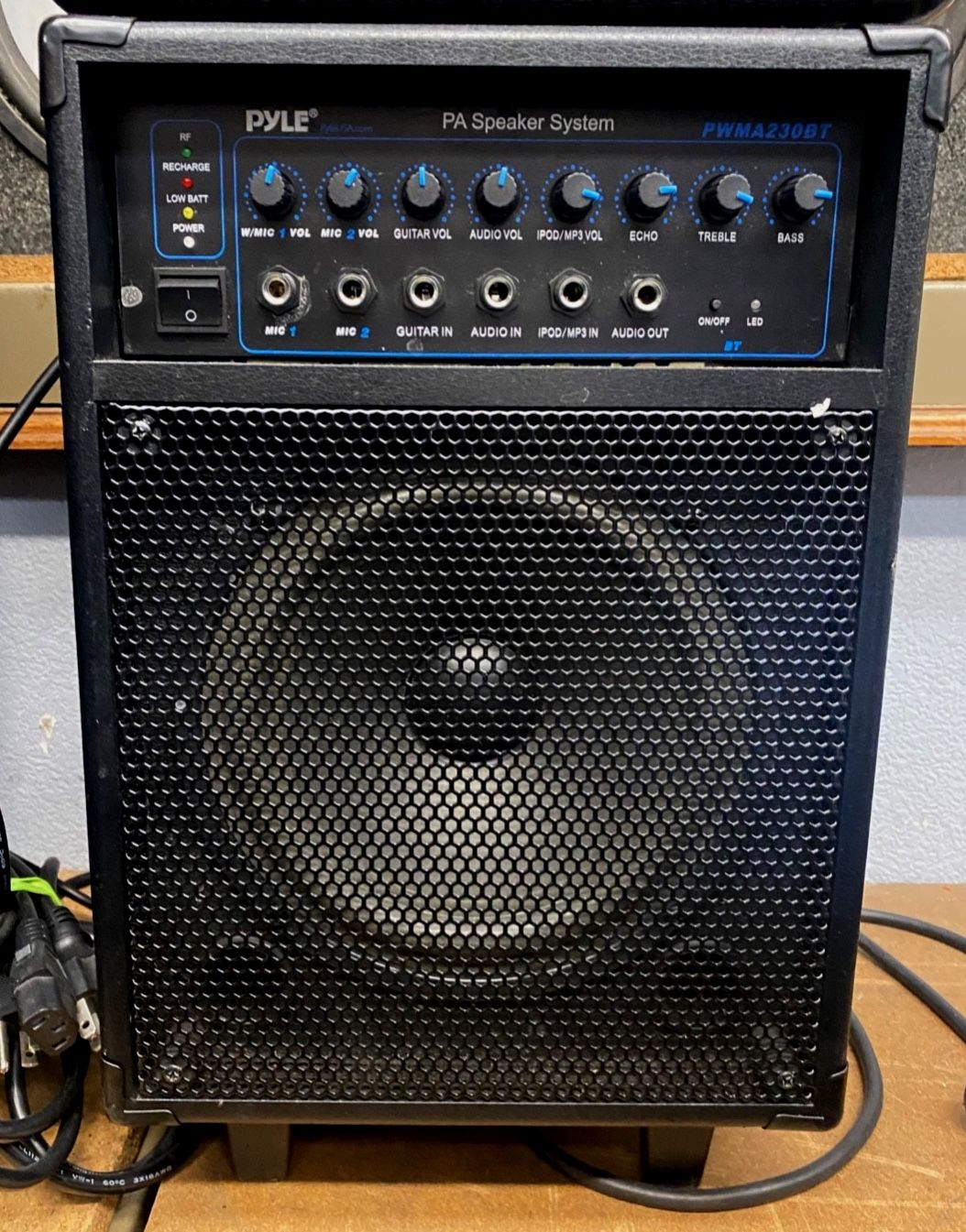 Pyle PWMA230BT Wireless Battery Powered Portable Speaker System Black GOOD SOUND MUSIC