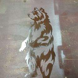 Brown Bear 3/16" Metal (Plasma Cut And Painted Myself)