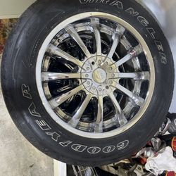 Goodyear Wrangler Tire With Chrome Rims