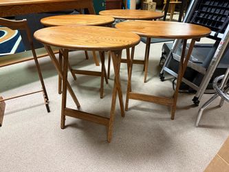 Solid Oak TV Tables