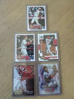 5 card Shohei Ohtani Card Lot Angels