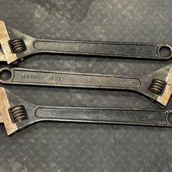 New 24 in. Long Black Finish Adjustable Wrench $50 Each
