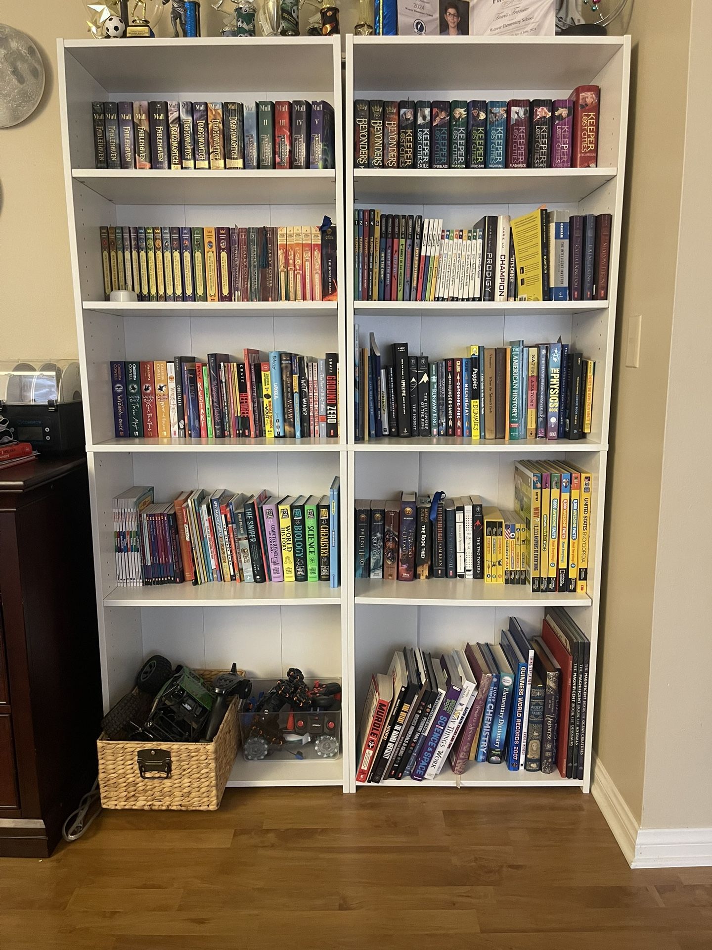 White Bookshelves X 2