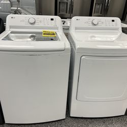 LG GLASS TOP LOAD WASHER AND GAS DRYER SET BRAND NEW OPEN BOX!!!!!