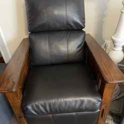 2 Identical Authentic Leather Recliners $250 For Both Or $150 Each
