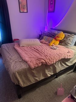 Queen Foam Mattress with bed frame