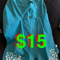 bright blue dog coat, 60cm