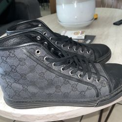 Gucci High Gg  Black Cloth