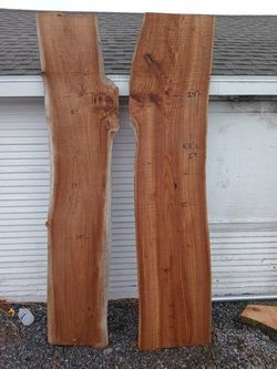  live edge hard wood slabs