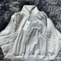 Alo Yoga Grey Half-Zip Pullover – Size Medium