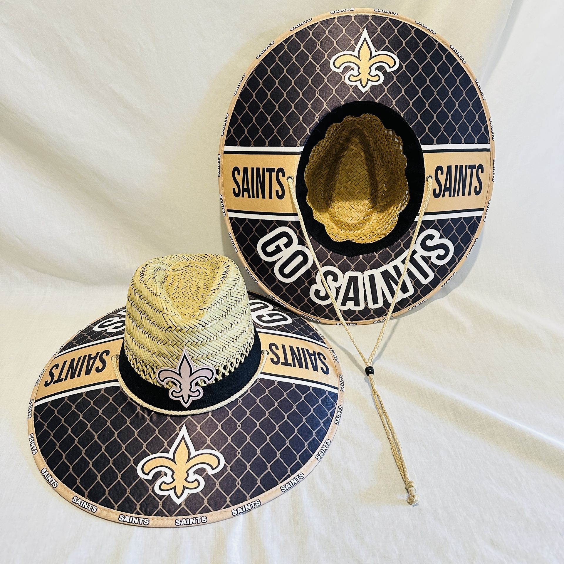New Orleans Saints Straw Hat just in time for the 4th of July Gift 🎁 order now (I also have other Teams)