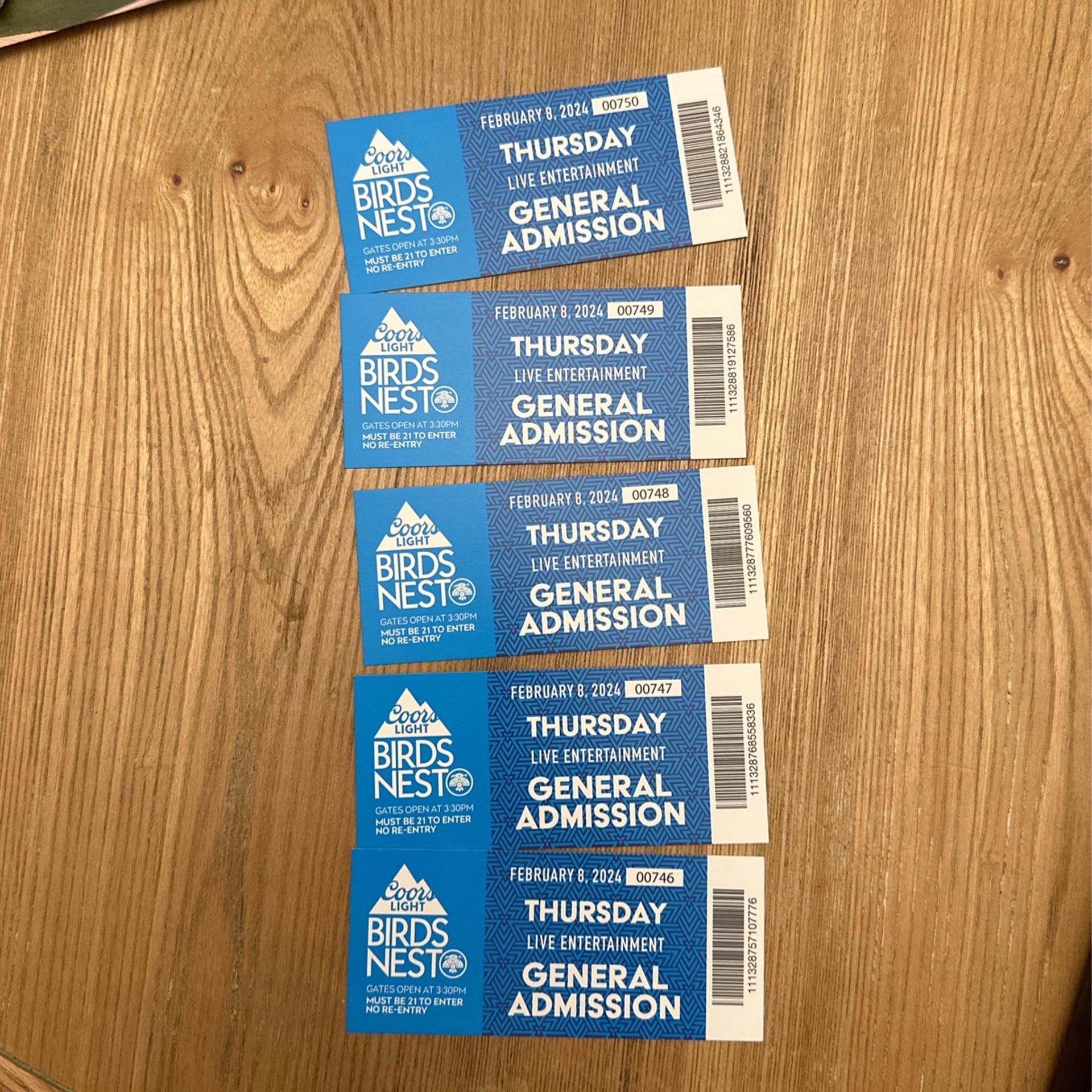 5 Dierks Bentley General Admission Tickets