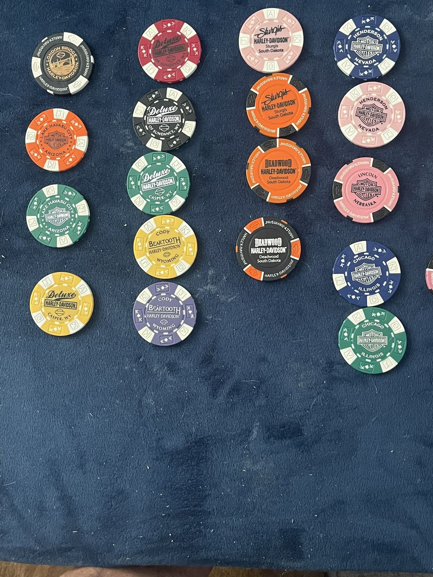 Harley Davidson Poker Chips Motorcycle