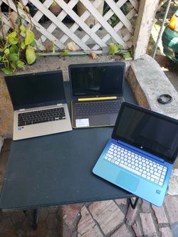 $250! 1TB 8GB ram Asus Chromobook 14 Inch Laptop. $180! Yellow Studios beats HP Touchscreen 500GB $150! Blue HP Touchscreen 500GB laptop.