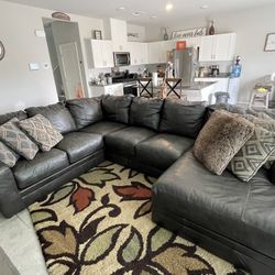 Real Italian leather couch 