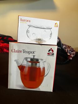 Teavana Glass Teapot And Warmer Set