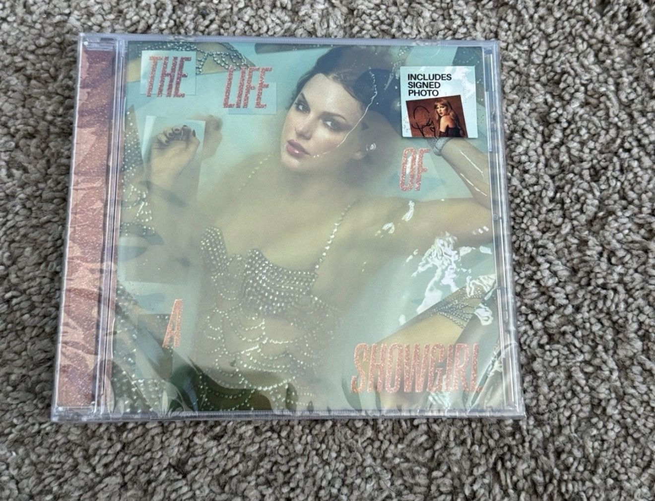 Autographed Taylor Swift - The Life of a Showgirl CD + Hand Signed Photo 3 + 2