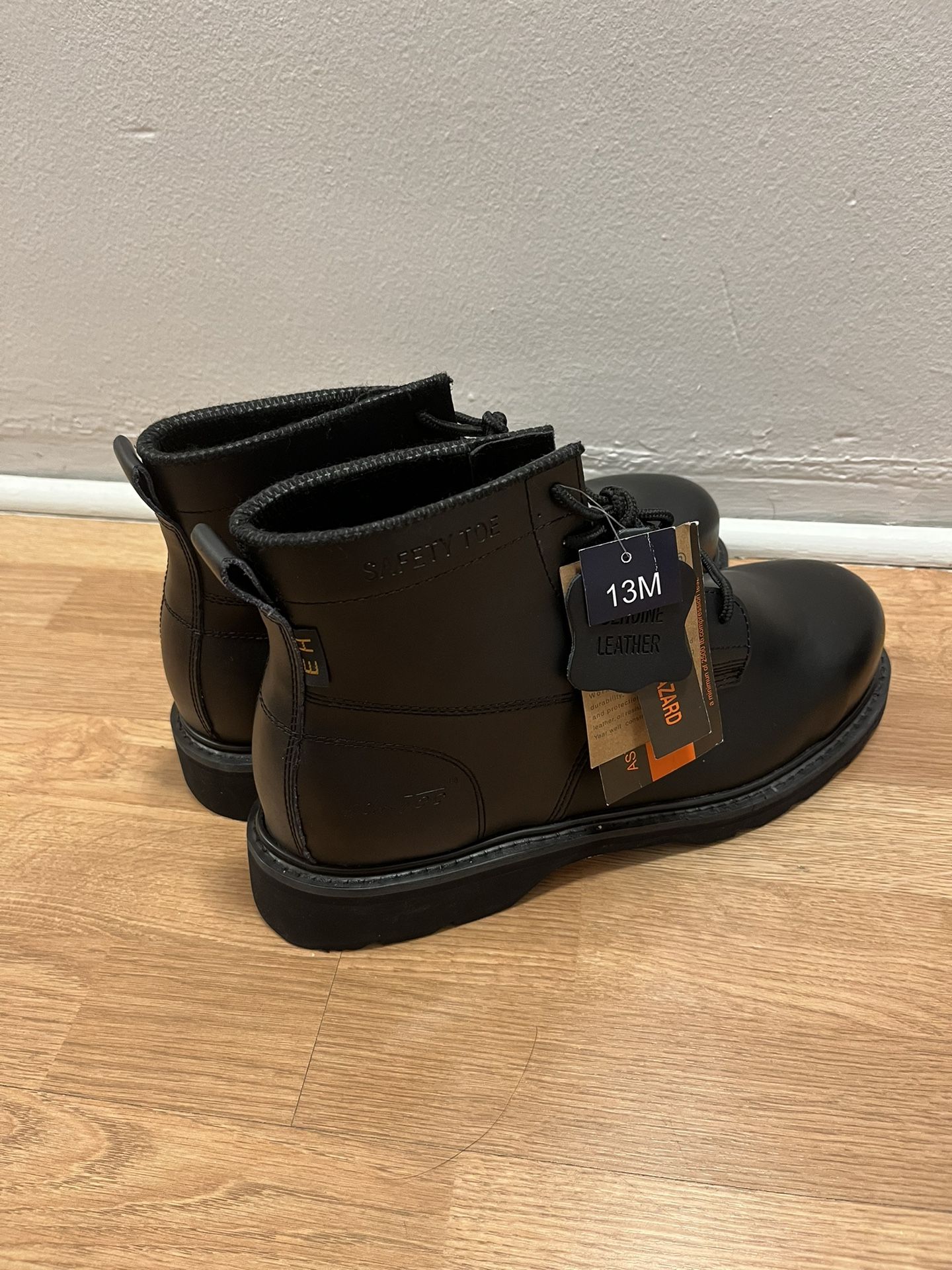 Ad Tec 6in Certified Electrical Hazard Work Boots for Men - Black, Size 13 No shoes box Pickup only