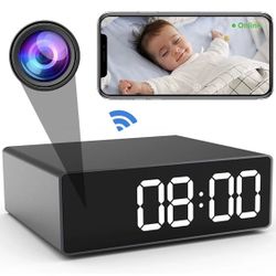 Hidden Camera camaras espias ocultas - Wireless HD 1080P Spy Night Vision Camera Clock, Home and Office Security Video Recorder