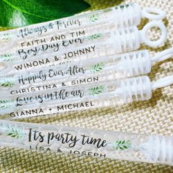 Custom Wedding Bubble Favors