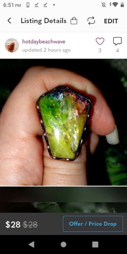 Coffin Copper Ring 8.5