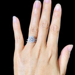 Moissanite Diamond Ring Set With Certificate