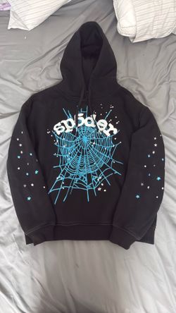 Spider Hoodie blue Size Large