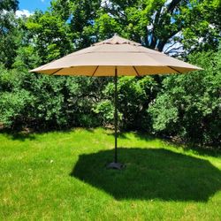 Crank And Tilt Patio Umbrella With Base