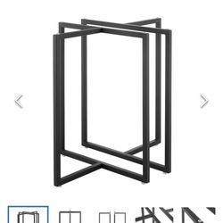 Euro Style Legend Modern Geometric Dining Table Base – Matte Black – New/Open Box