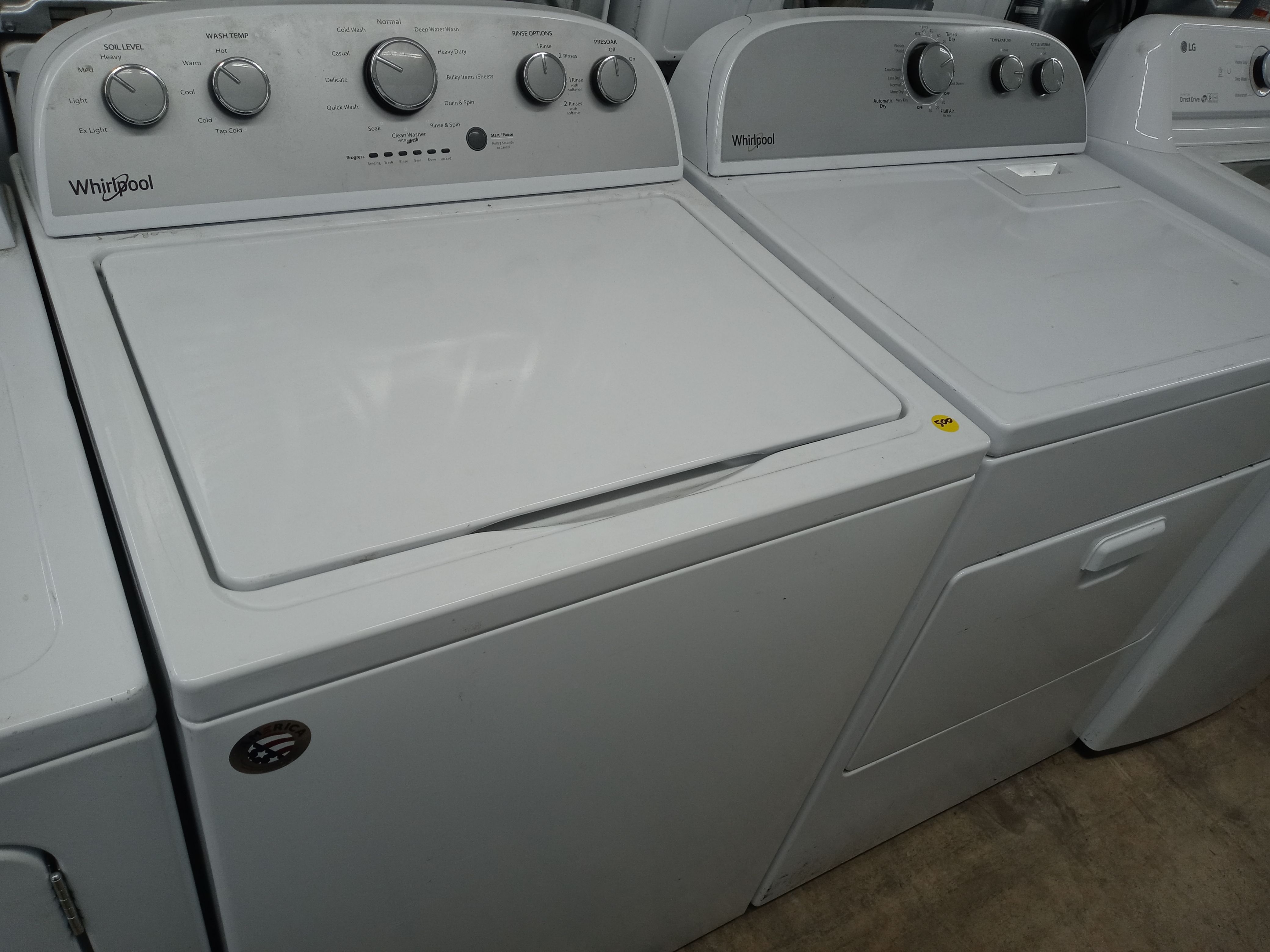 Whirlpool top load washer and dryer set - Free delivery