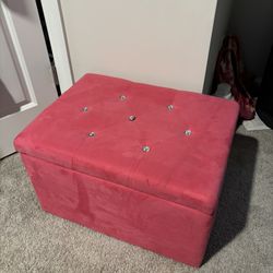 pink ottoman