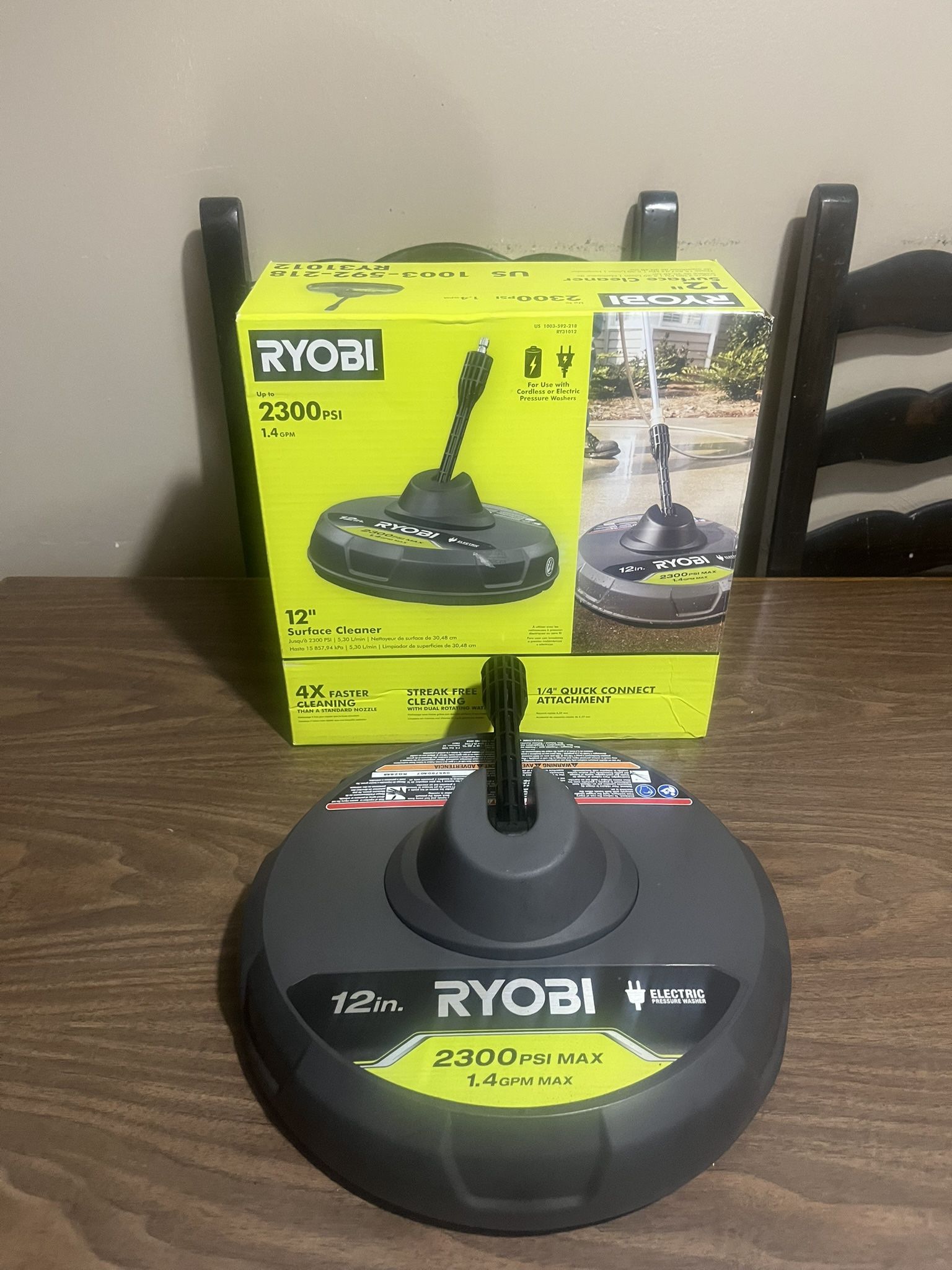 Ryobi 2300 Psi 12” Surface Cleaner