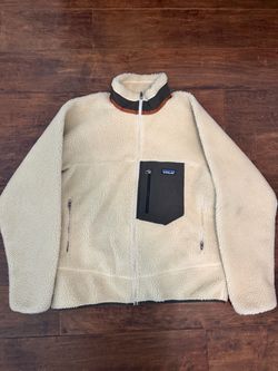 White Patagonia Fleece Sweater