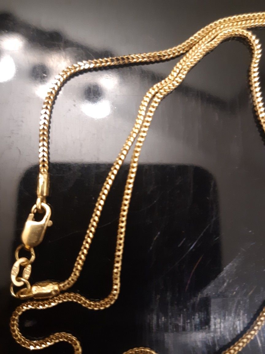 18k Real Gold CHAIN Solid Gold, WEIGHT 5.5gr.  And 1ml Thickness, PRICE FIRM