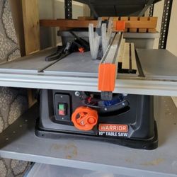WARRIOR 10 INCH TABLE SAW USED ONCE 