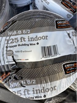 8/2  romex electric wire 125ft copper cable new roll