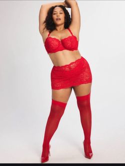 ROMANTIC CORDED LACE GARTER SKIRT Set  & stockings