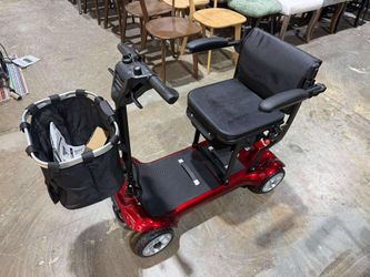 NEW EAGLOG Light Weight 4 Wheels Mobility Scooter for Seniors, Electric Folding Wheelchair Device for Travel, 12.4 Miles Range, Red