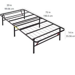 Twin Bed Metal Frame With 8 Inch Matteress
