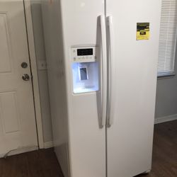 White side-by-side refrigerator
