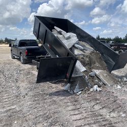 Dump Truck And Trailers, Bobcat And Excavator 