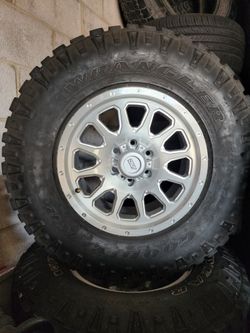 17" F150 6 Lug New Wheels And Wrangler Duratrac Tires 